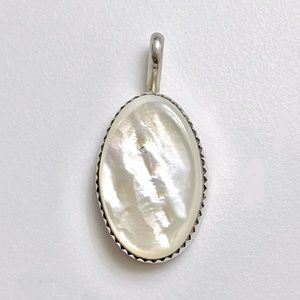 BOGO > Signed - John Nelson,Vntg Navajo Mother of Pearl Sterling Silver Pendant